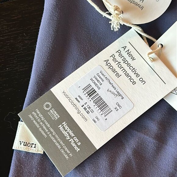 Vuori AllTheFeels Legging cosmic purple size xs NWT Women's BlissBlend - Picture 3 of 7